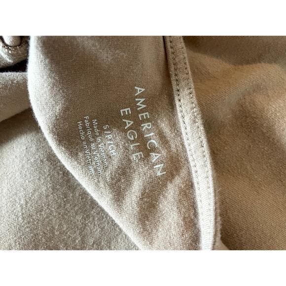 AMERICAN EAGLE Bow Strap Bodysuit Beige Size Small S Spaghetti Cami Tank Top - Picture 4 of 6